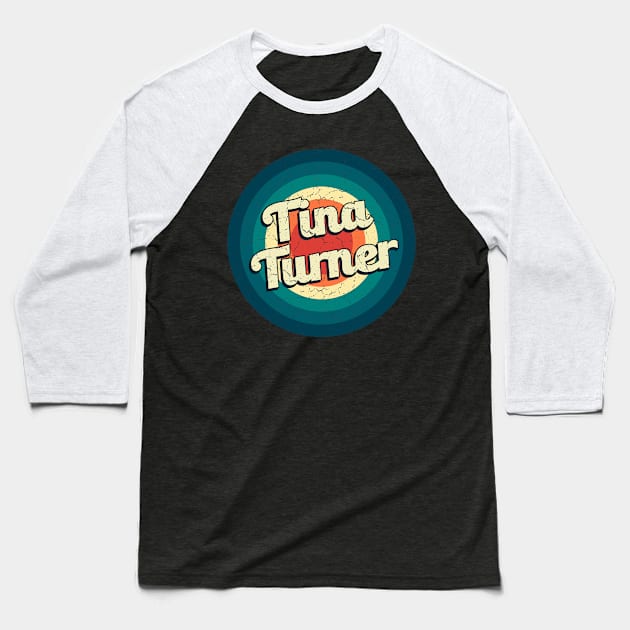 Graphic Tina Name Retro Vintage Circle Baseball T-Shirt by Mysterious Astral City